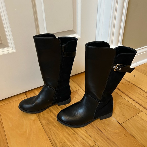 Girls sz 2 black Nordstrom Rack knee high boots - Picture 5 of 5